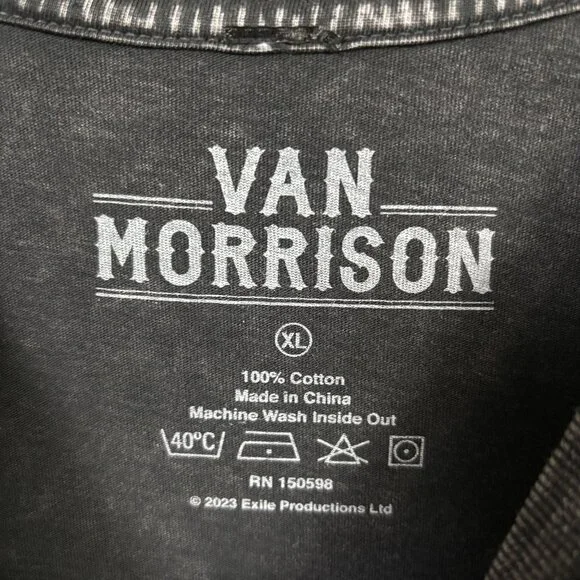 Van Morrison Graphic Vintage Style Acid wash T-shirt size XL - Picture 4 of 4